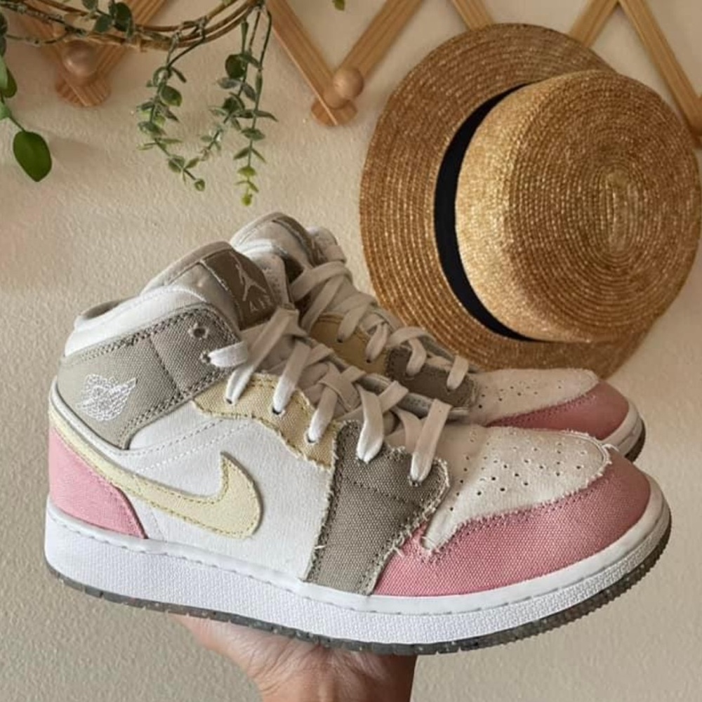 Jordan 1 Mid SE Pastel Vivid Green Grind 5.5Y/7W